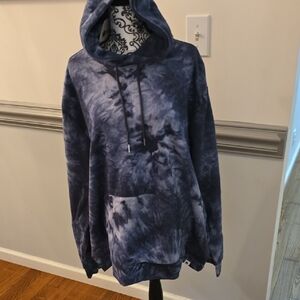 Navy Tie-Dye Hoodie for Men